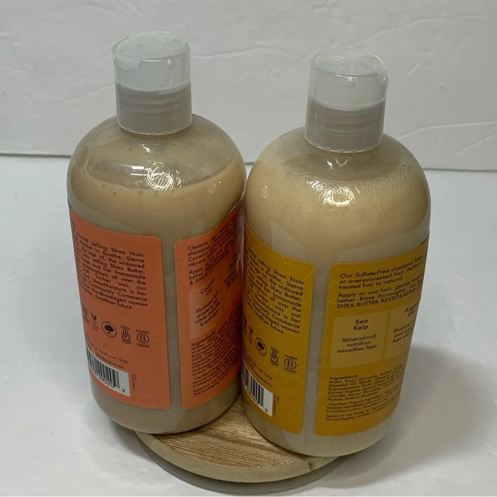 Shea Moisture Shampoo Lot of 2 Coconut & Hibiscus Raw Shea Butter 13 fl oz New